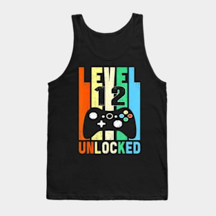 Level 12  12th Video  Birthday Kid Tank Top